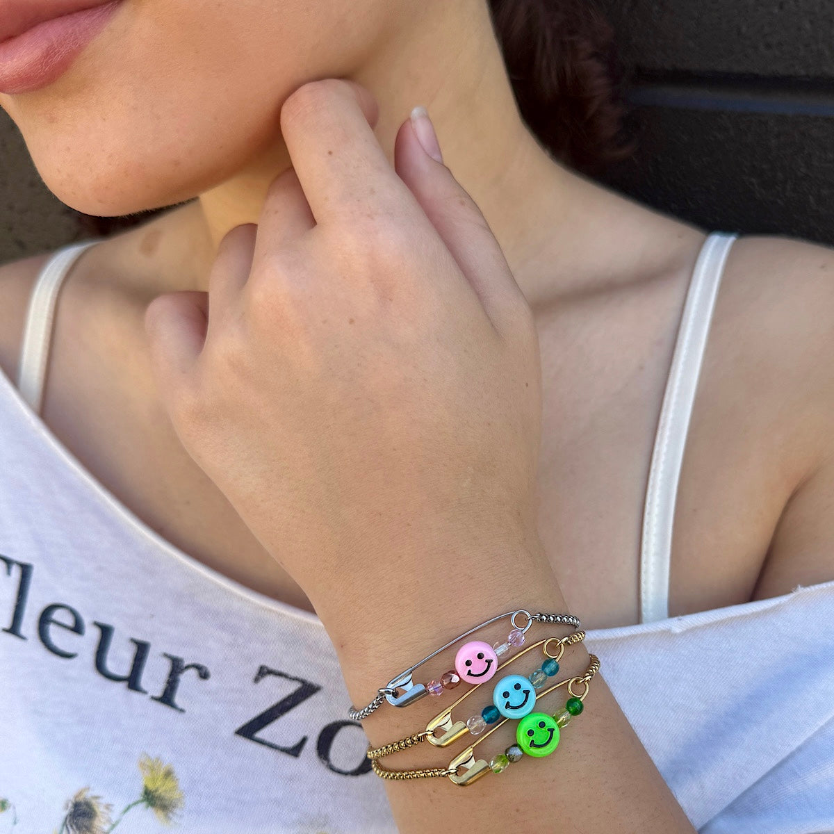 Jewelry Bracelets Ruifier Friends Happy Bracelet Smiley Face