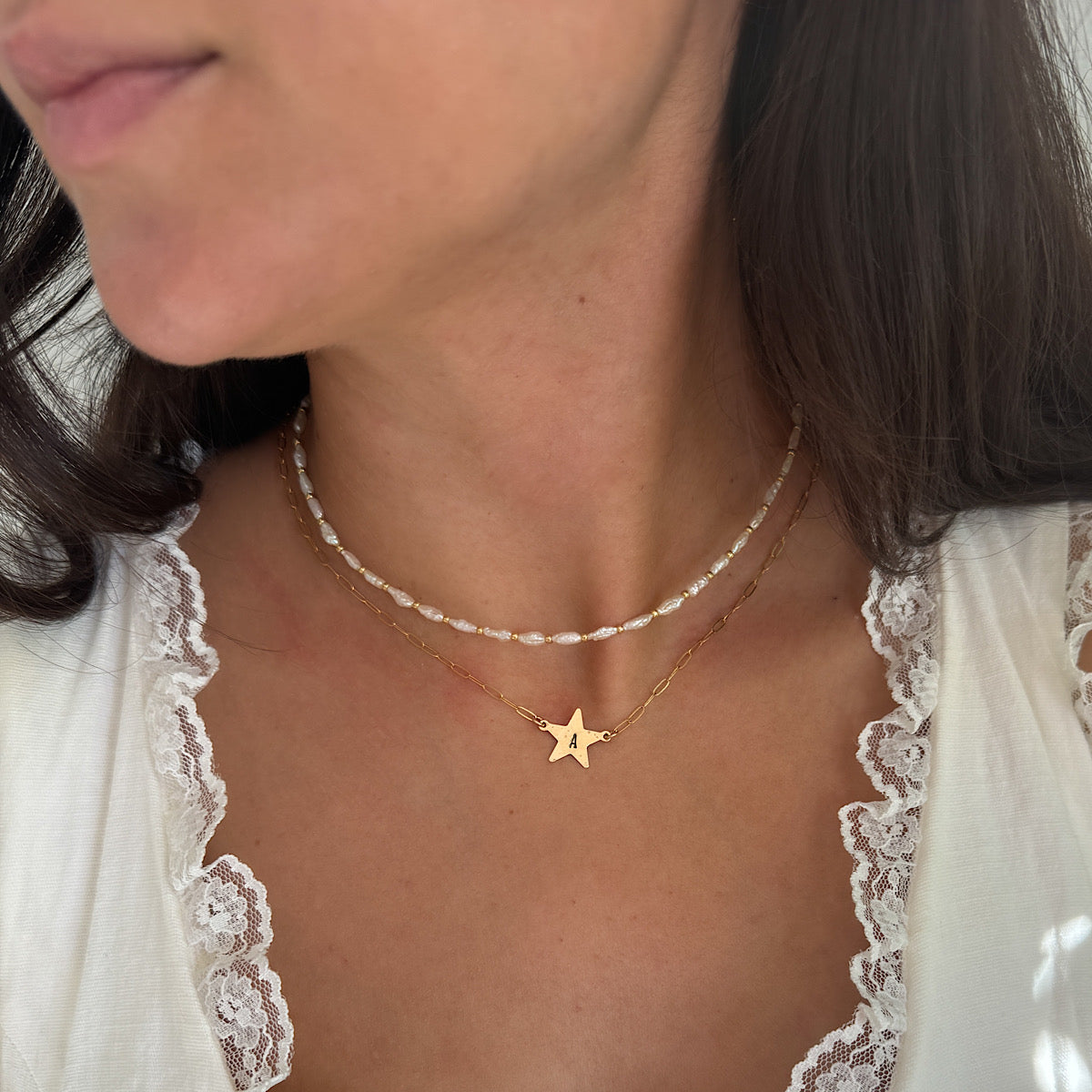 Little Star Initial Choker
