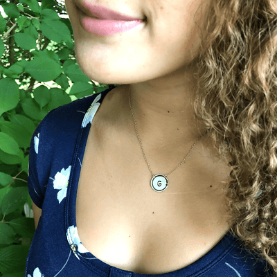 Arrow Coin Initial Necklace - IsabelleGraceJewelry