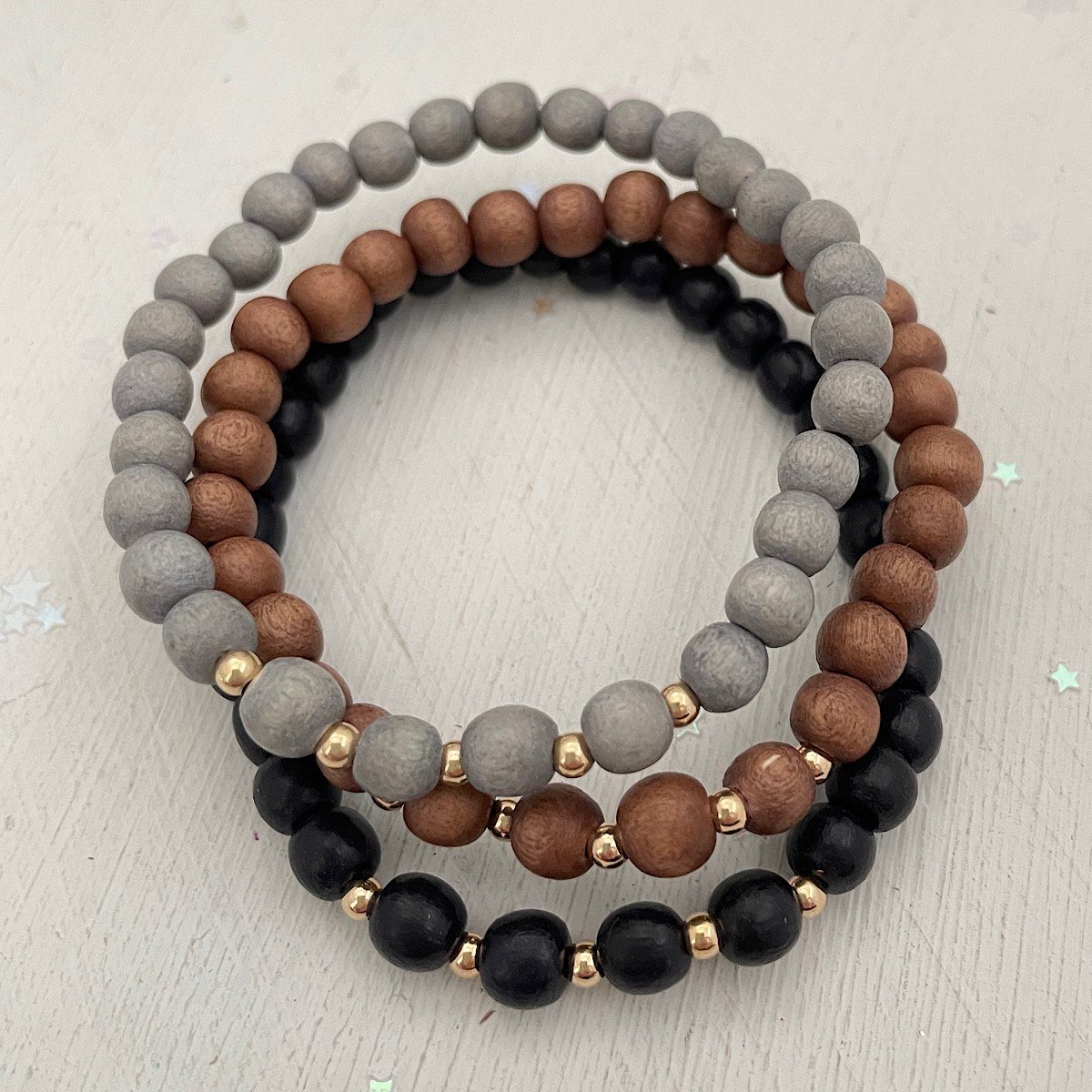 Boho Wood Bead Stacking Bracelets – IsabelleGraceJewelry