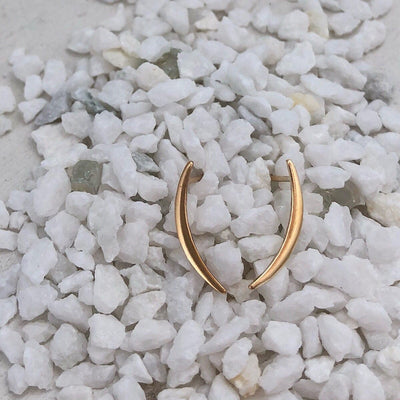 Crescent Moon Stud Earrings - IsabelleGraceJewelry
