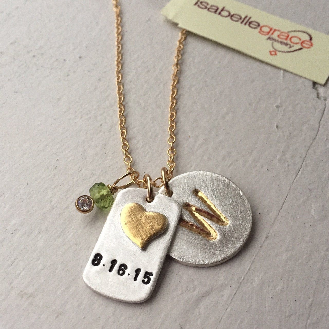 Date Heart Charm - IsabelleGraceJewelry