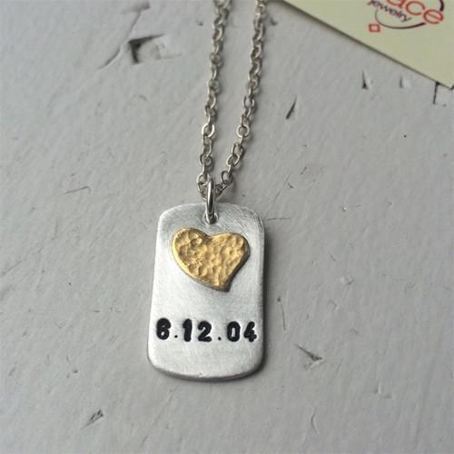Date Heart Charm - IsabelleGraceJewelry