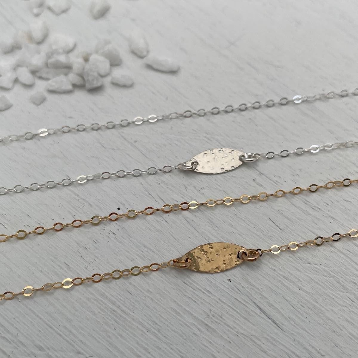 Hammered Accent Cable Chain