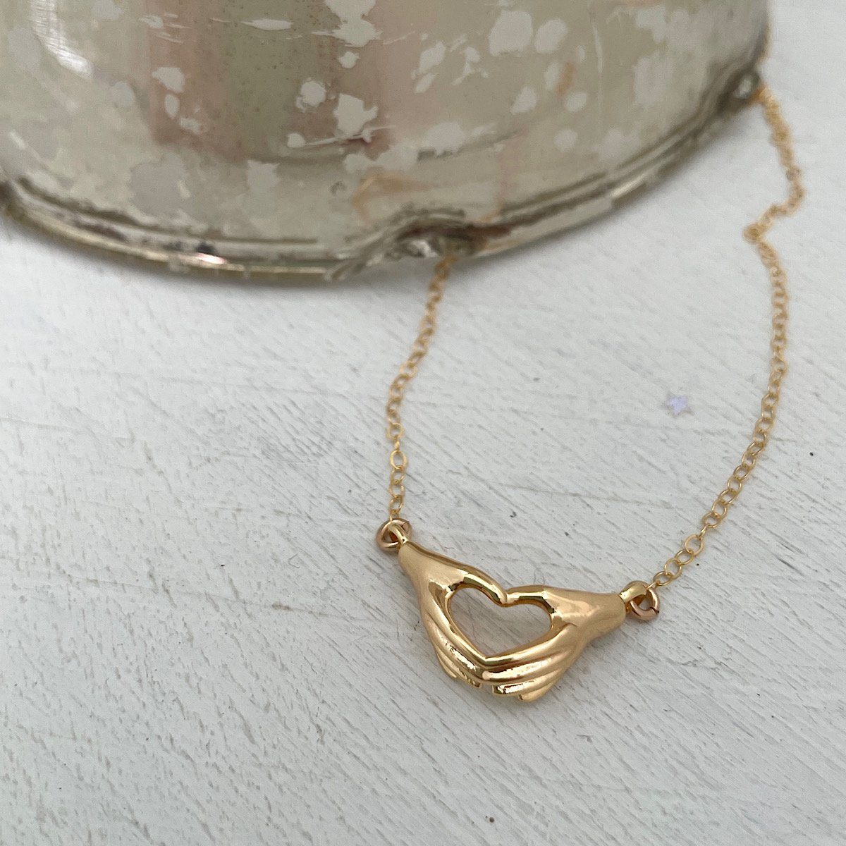 Heart Hands Necklace – IsabelleGraceJewelry - Main Image