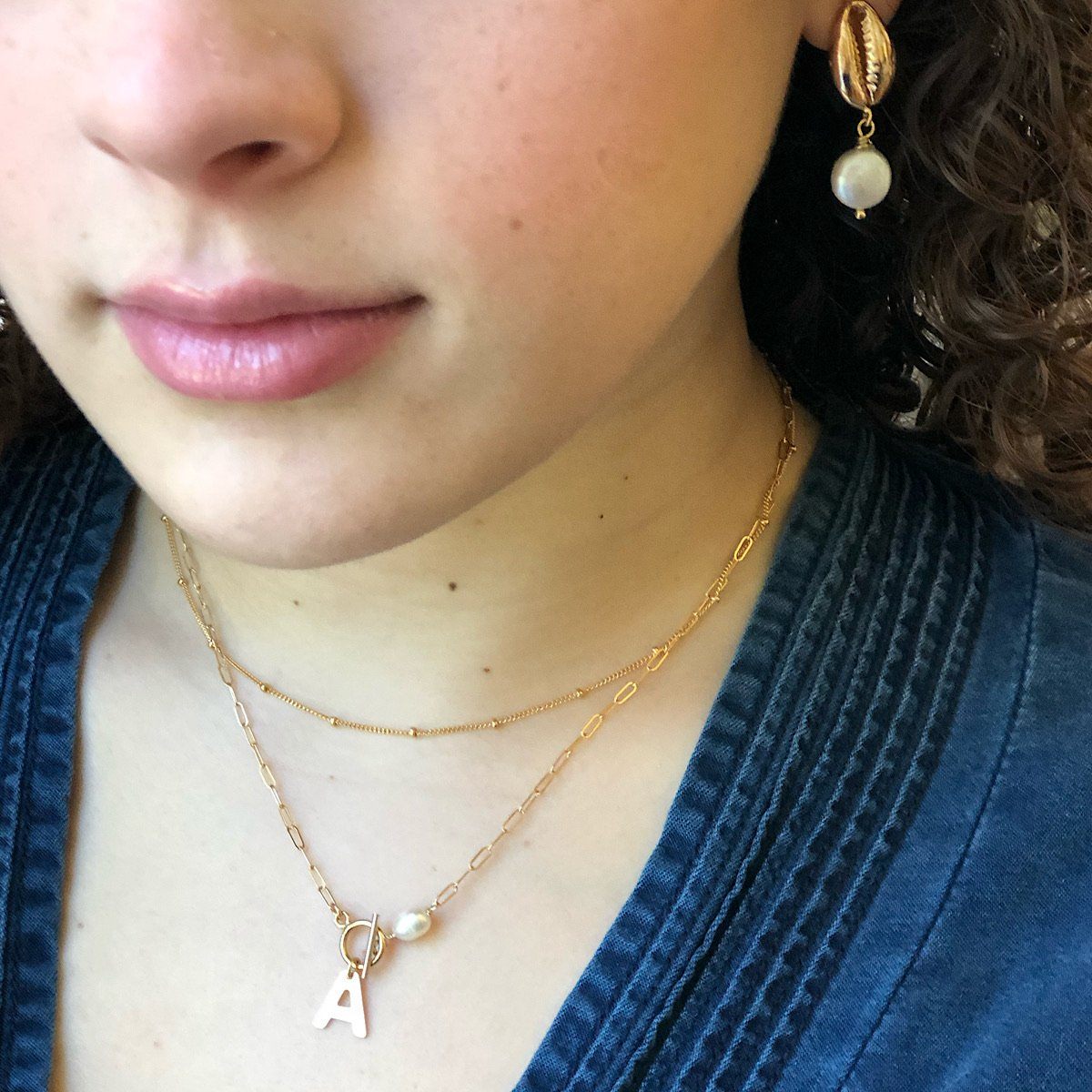 Toggle initial necklace Clearance