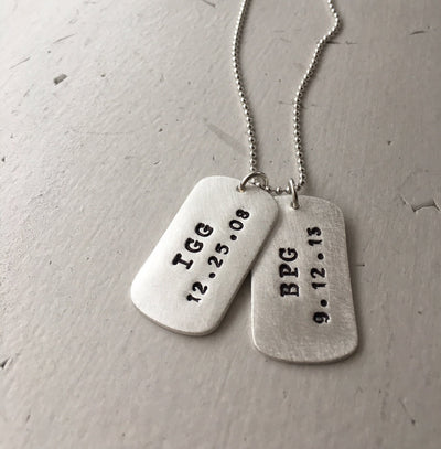 Men's Dog Tag Necklace  - IsabelleGraceJewelry