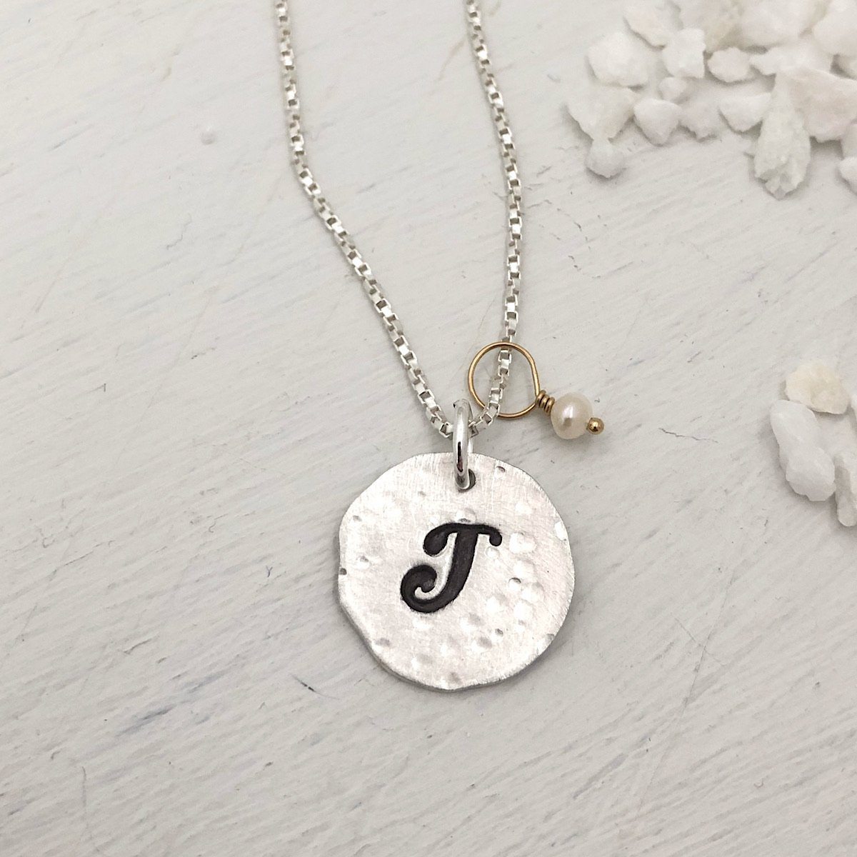 Organic Initial Necklace