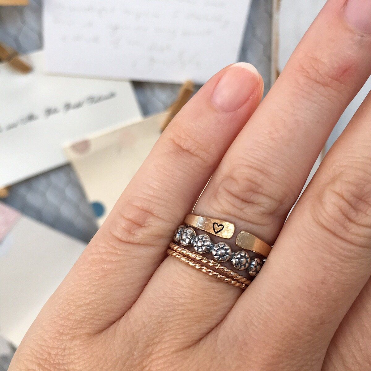 Skinny Stacking Twist Ring Gold – IsabelleGraceJewelry