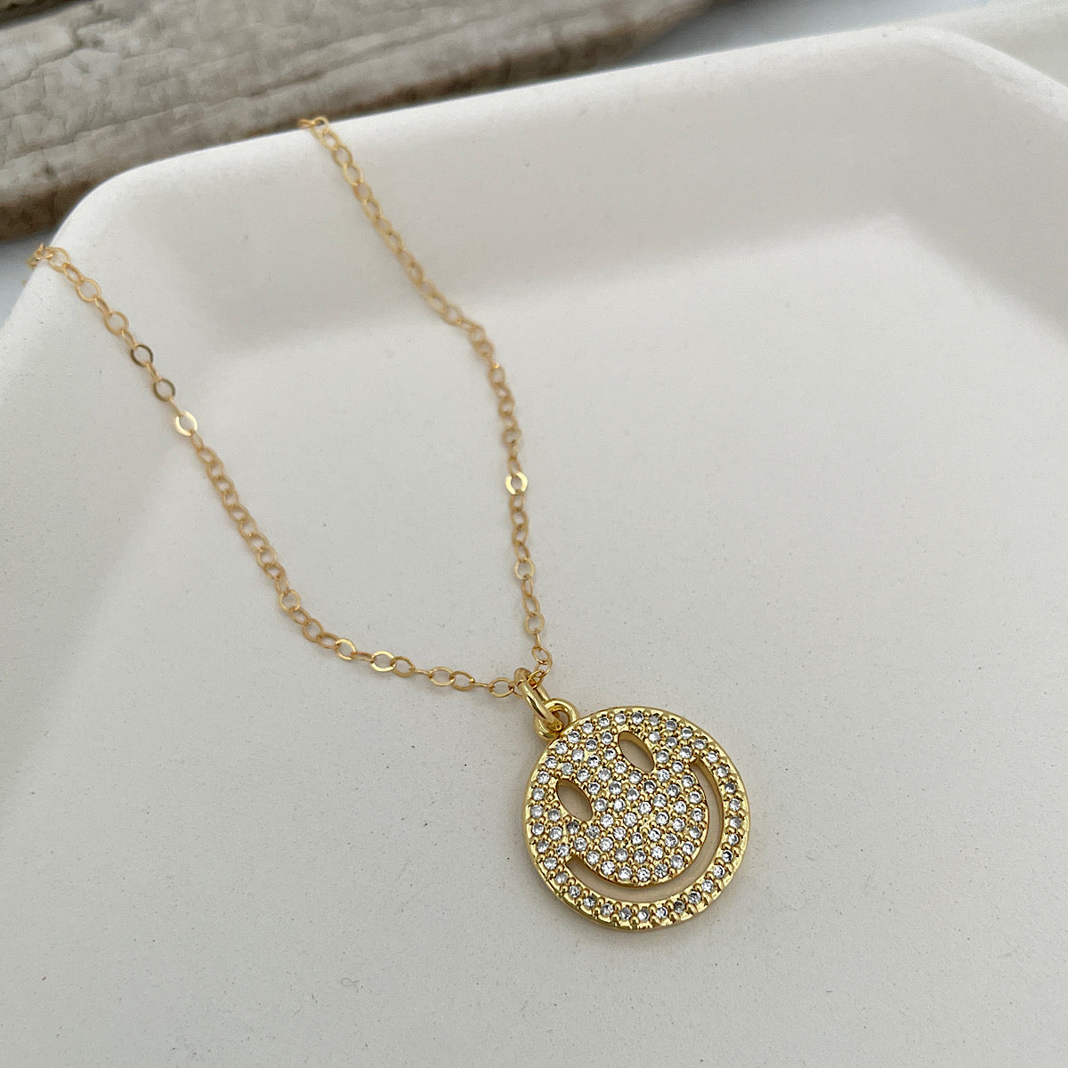 Smiley Face Necklace - Main Image