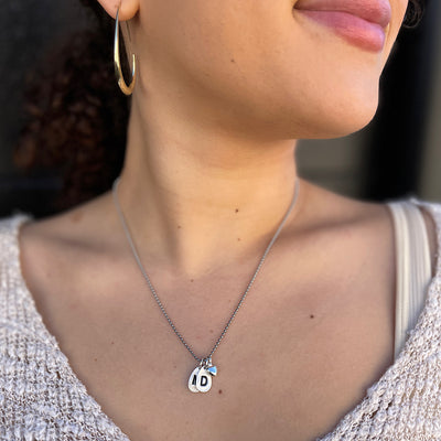 Rain Drop Initial Necklace