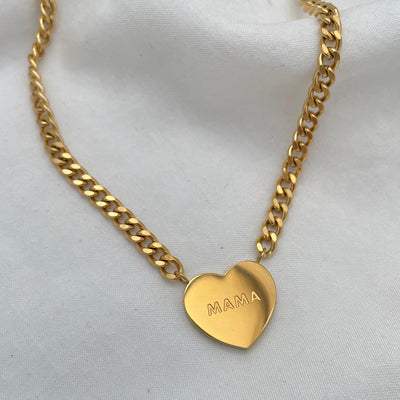 Mama Chunky Love Heart Necklace