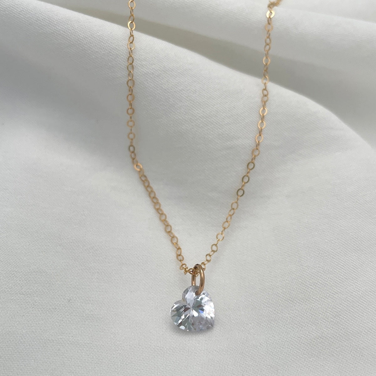 Crystal Heart Pinprick Necklace