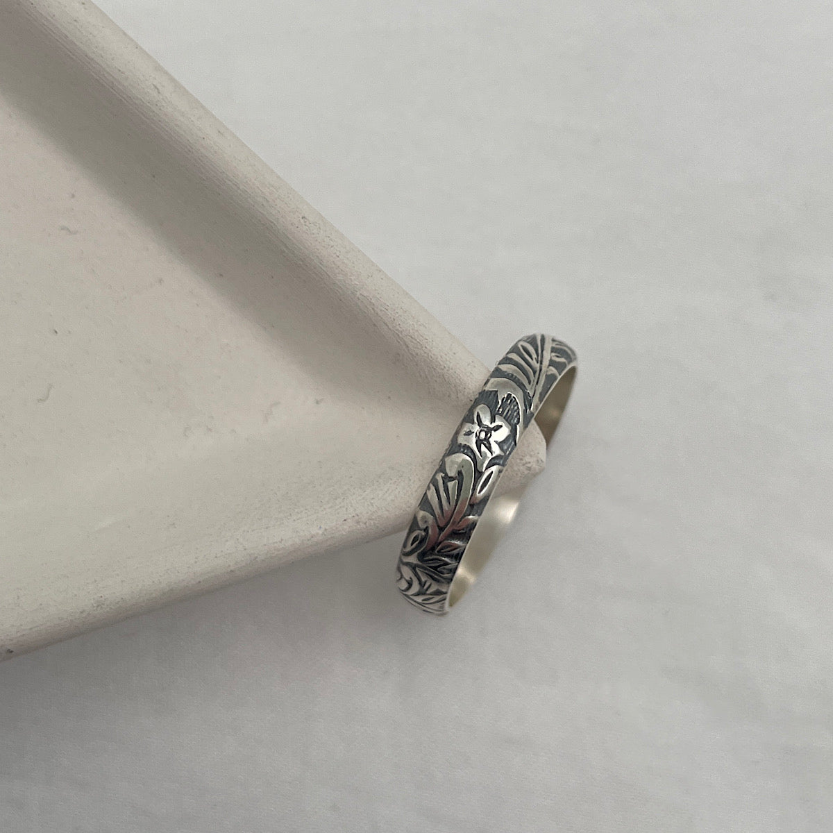 Cora Vintage Band Ring Sterling Silver