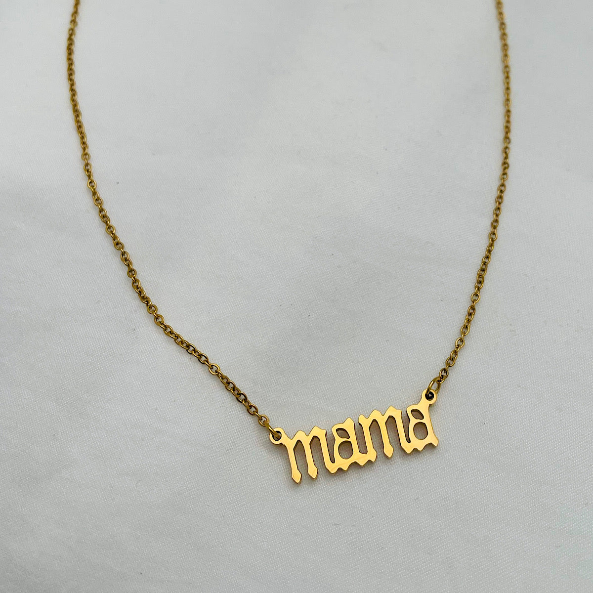 MAMA Old English Font Necklace