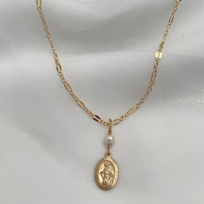 Miraculous Medal Dainty Necklace