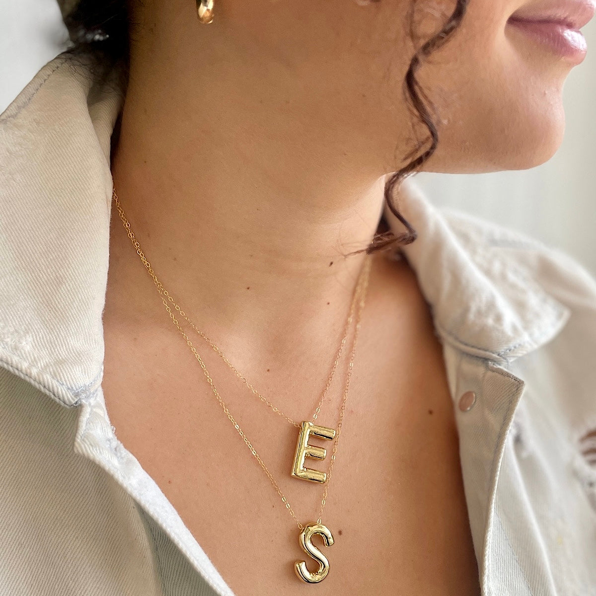 Bubble Initial Necklace – IsabelleGraceJewelry