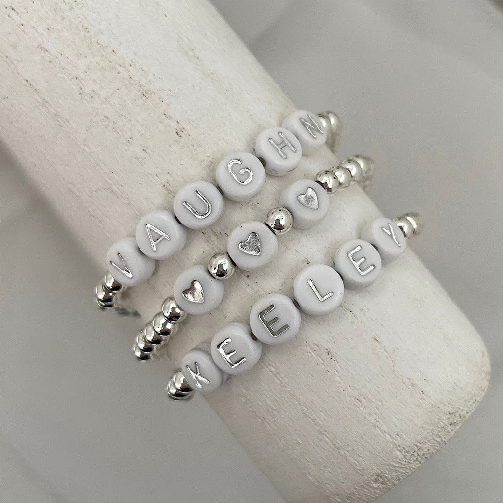 Alphabet Bead Bracelet Sterling Silver – IsabelleGraceJewelry