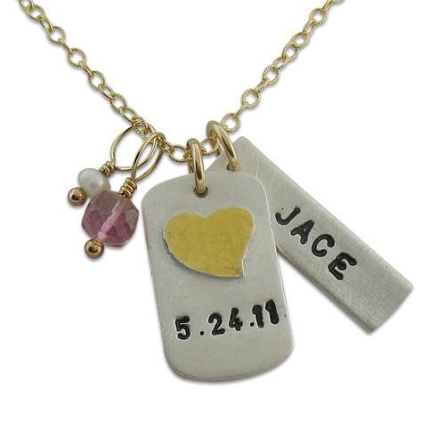 Anniversary Tag Necklace by Isabelle Grace Jewelry IsabelleGraceJewelry