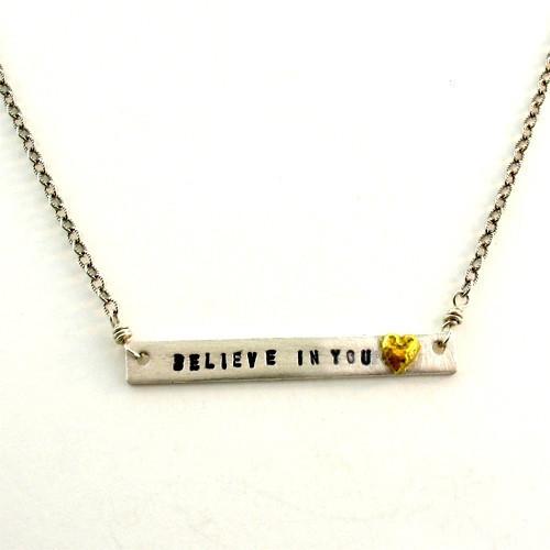 Believe in You Bar Necklace - IsabelleGraceJewelry