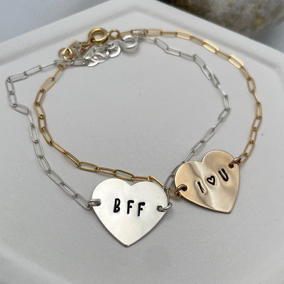 BFF Heart ID Bracelet