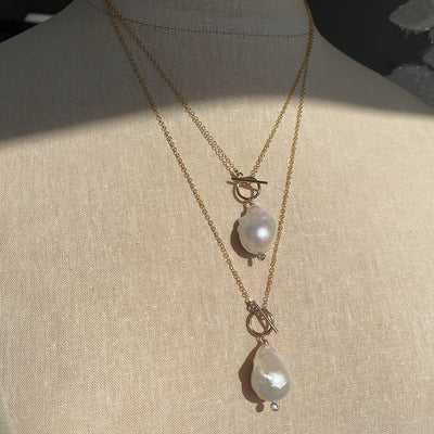 Big Baroque Pearl Necklace