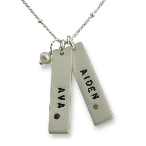 Birthstone Tag Necklace - IsabelleGraceJewelry