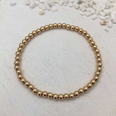 Classic 3mm Gold Filled Bead Bracelet