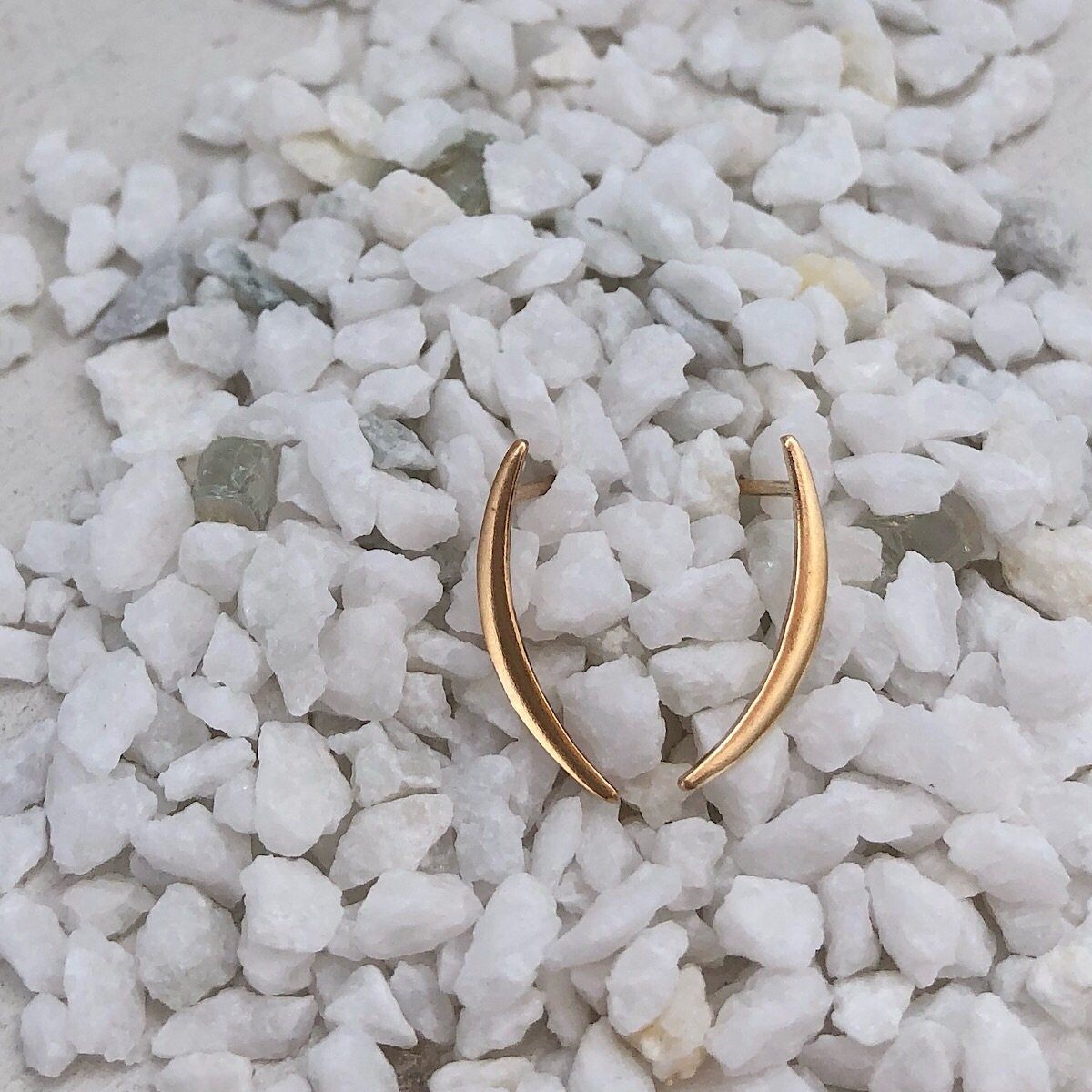 Crescent Moon Stud Earrings - IsabelleGraceJewelry