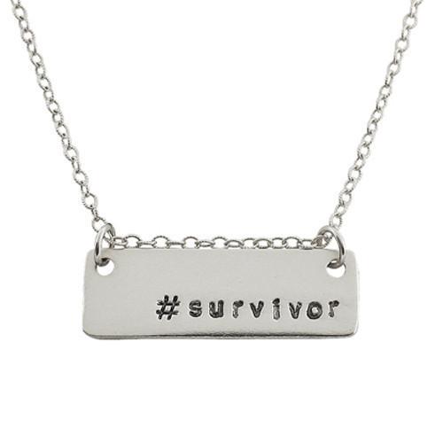 Fighter/Survivor Hashtag Necklace - IsabelleGraceJewelry
