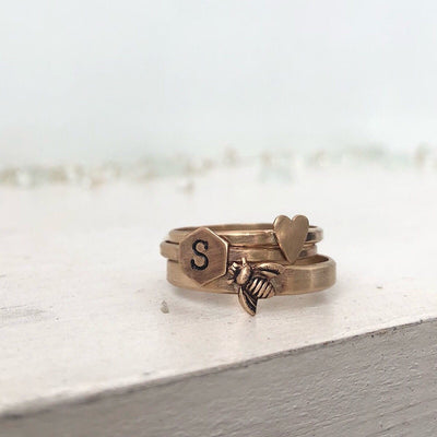 Heart Thin Stacking Ring - IsabelleGraceJewelry