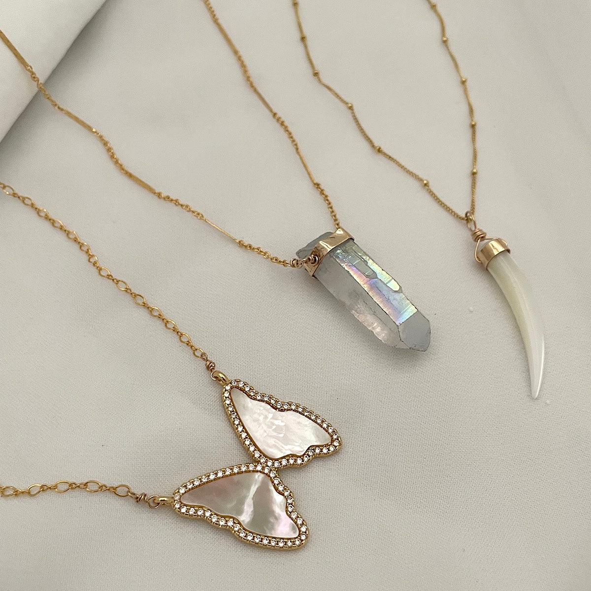 Butterfly Mother of Pearl Necklace