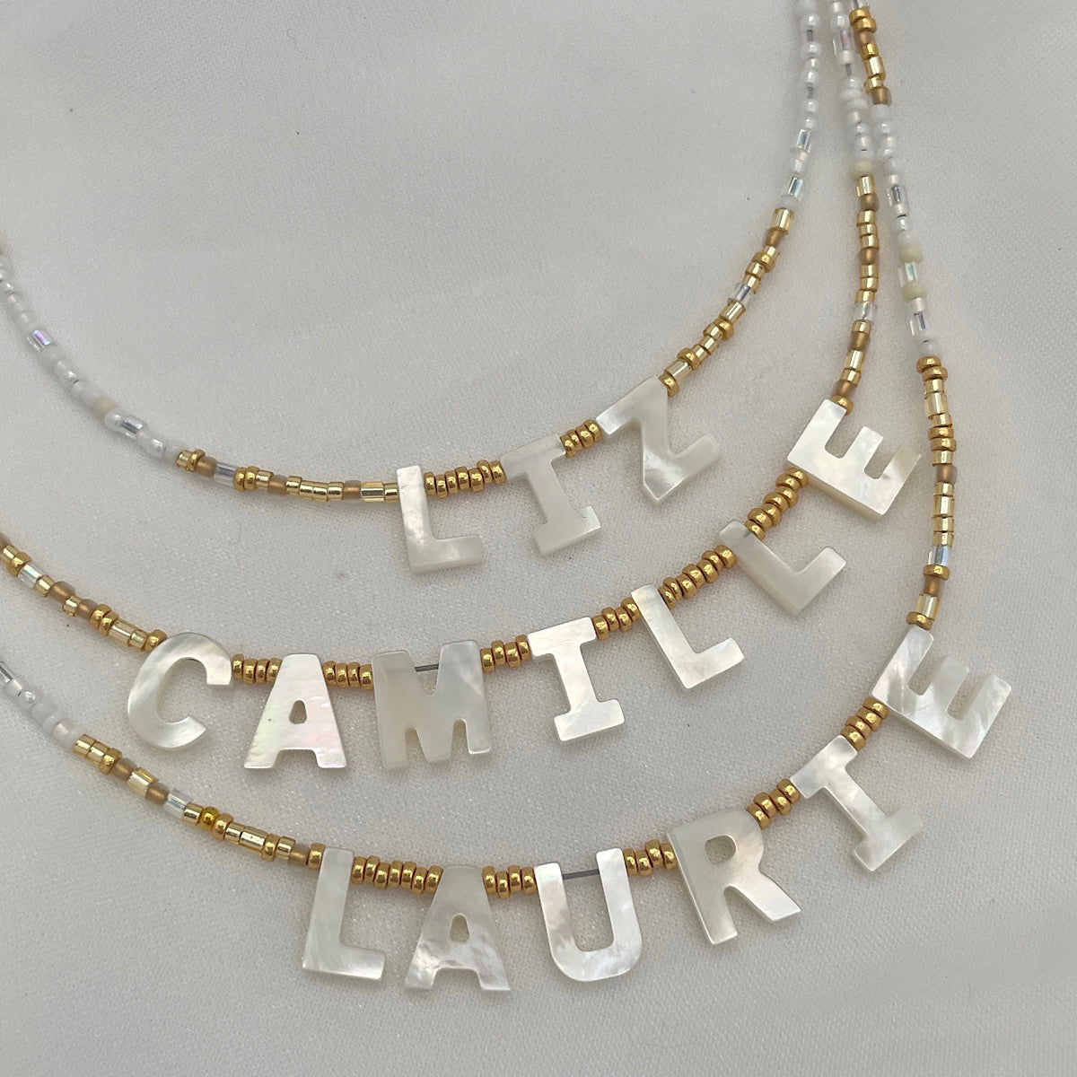Mother of Pearl Name Necklace