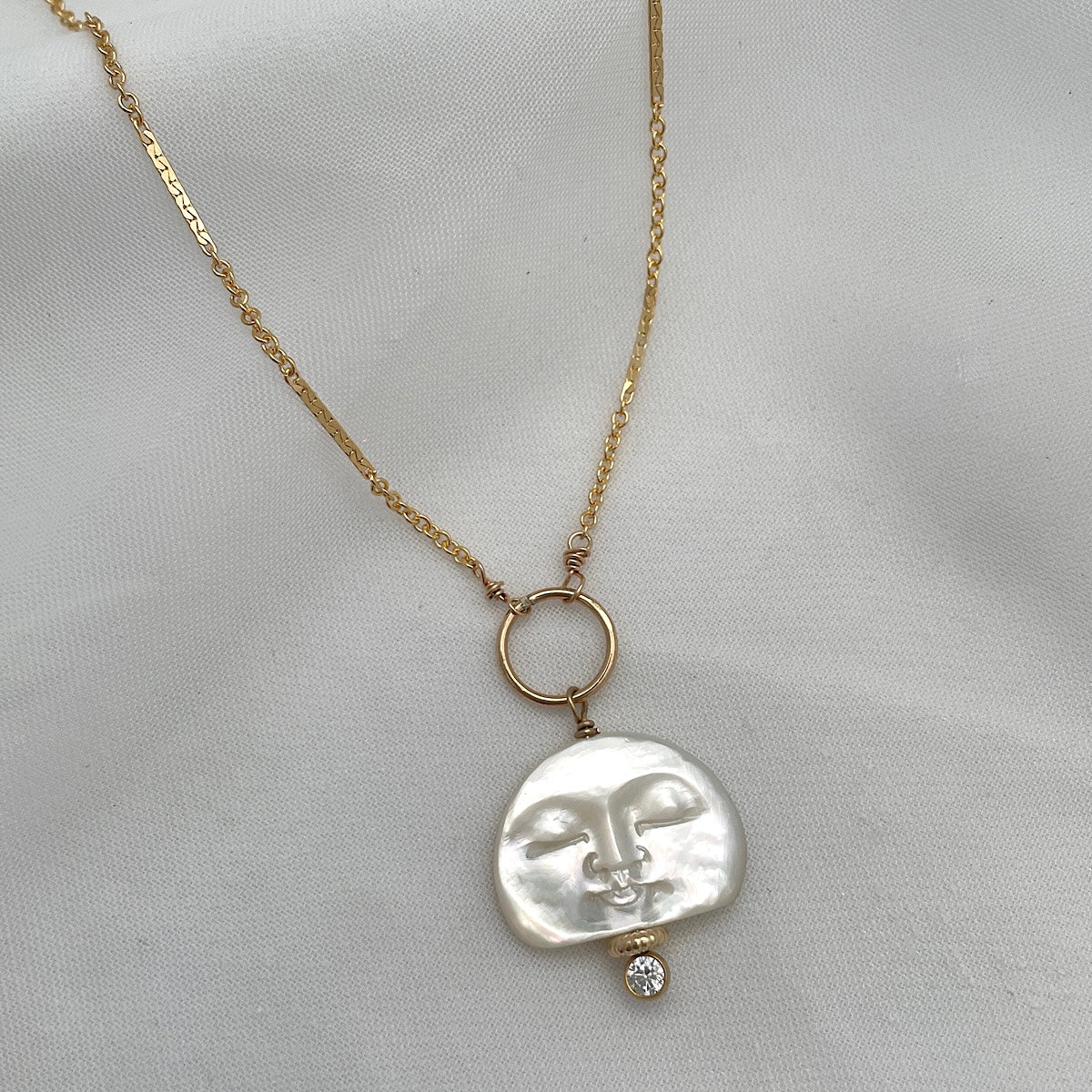 Moon Face Eclipse Necklace