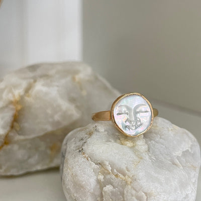 Moon Face Ring