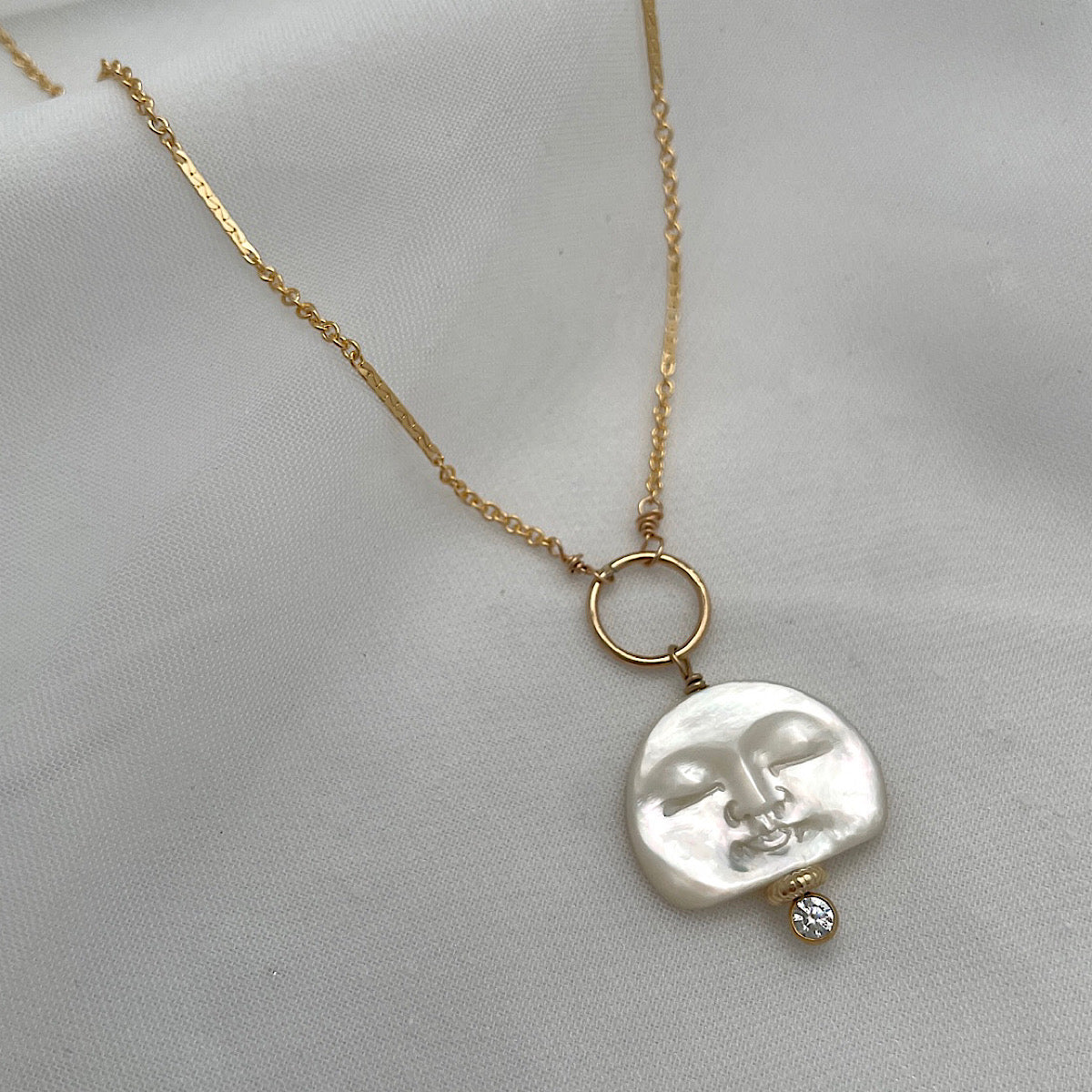 Moon Face Eclipse Necklace