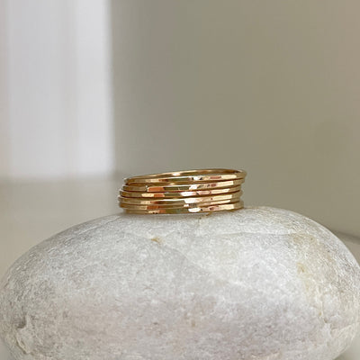 Ultra Thin Stacking Rings Gold