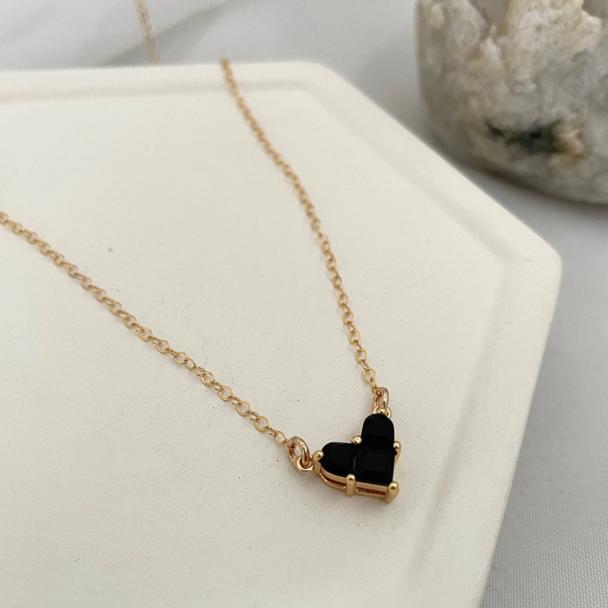Little Black Heart Necklace