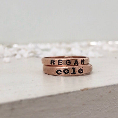 Little ID Personalized Stacking Ring - IsabelleGraceJewelry