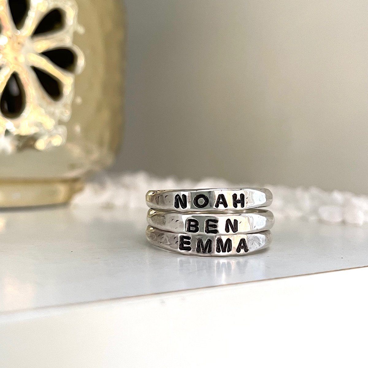 Little ID Personalized Stacking Ring