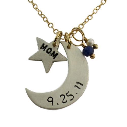 Little Moon Tag Necklace - IsabelleGraceJewelry