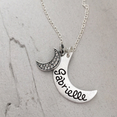 Little Moon Tag Necklace - IsabelleGraceJewelry