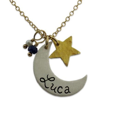 Little Moon Tag Necklace - IsabelleGraceJewelry