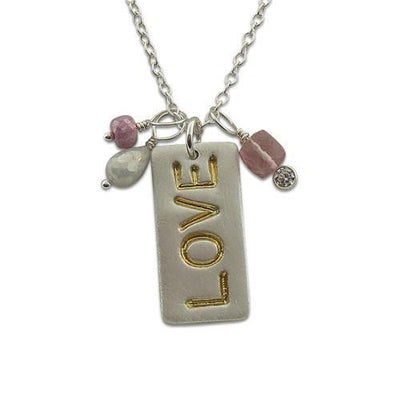 LOVE Dog Tag Necklace - IsabelleGraceJewelry
