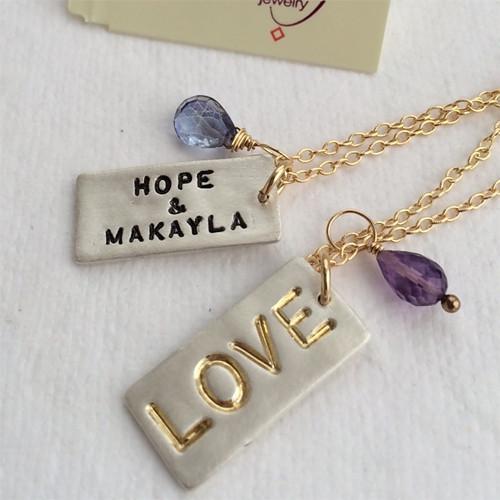 LOVE Dog Tag Necklace - IsabelleGraceJewelry
