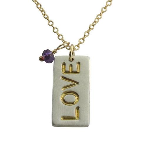 LOVE Dog Tag Necklace - IsabelleGraceJewelry