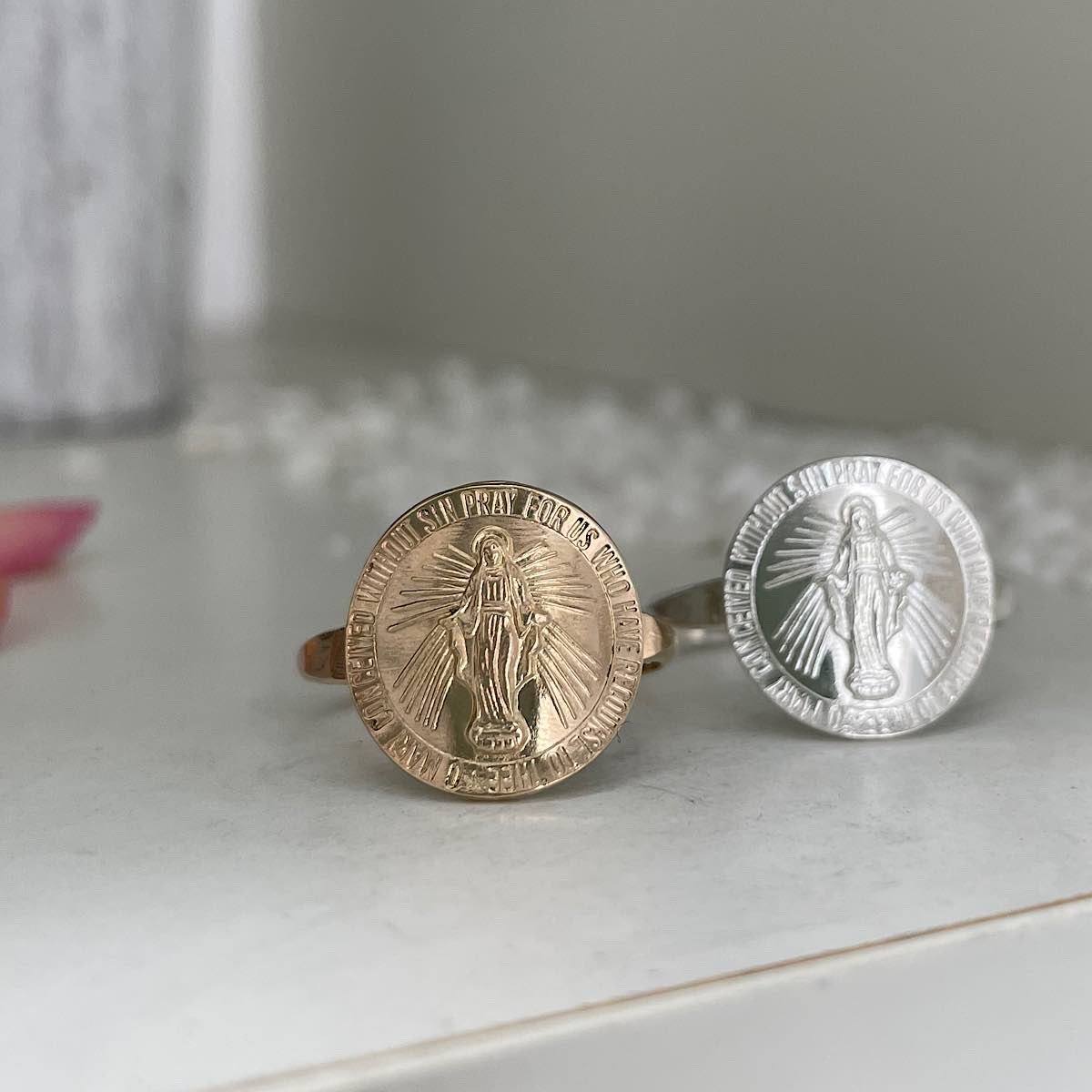 Miraculous Mary Medallion Ring