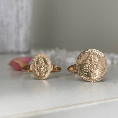 Miraculous Mary Medallion Ring