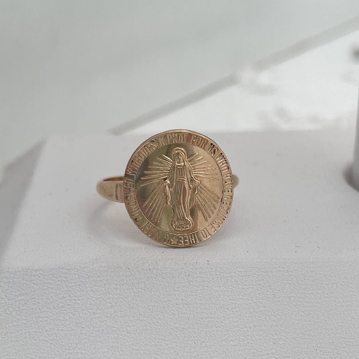 Miraculous Mary Medallion Ring – IsabelleGraceJewelry
