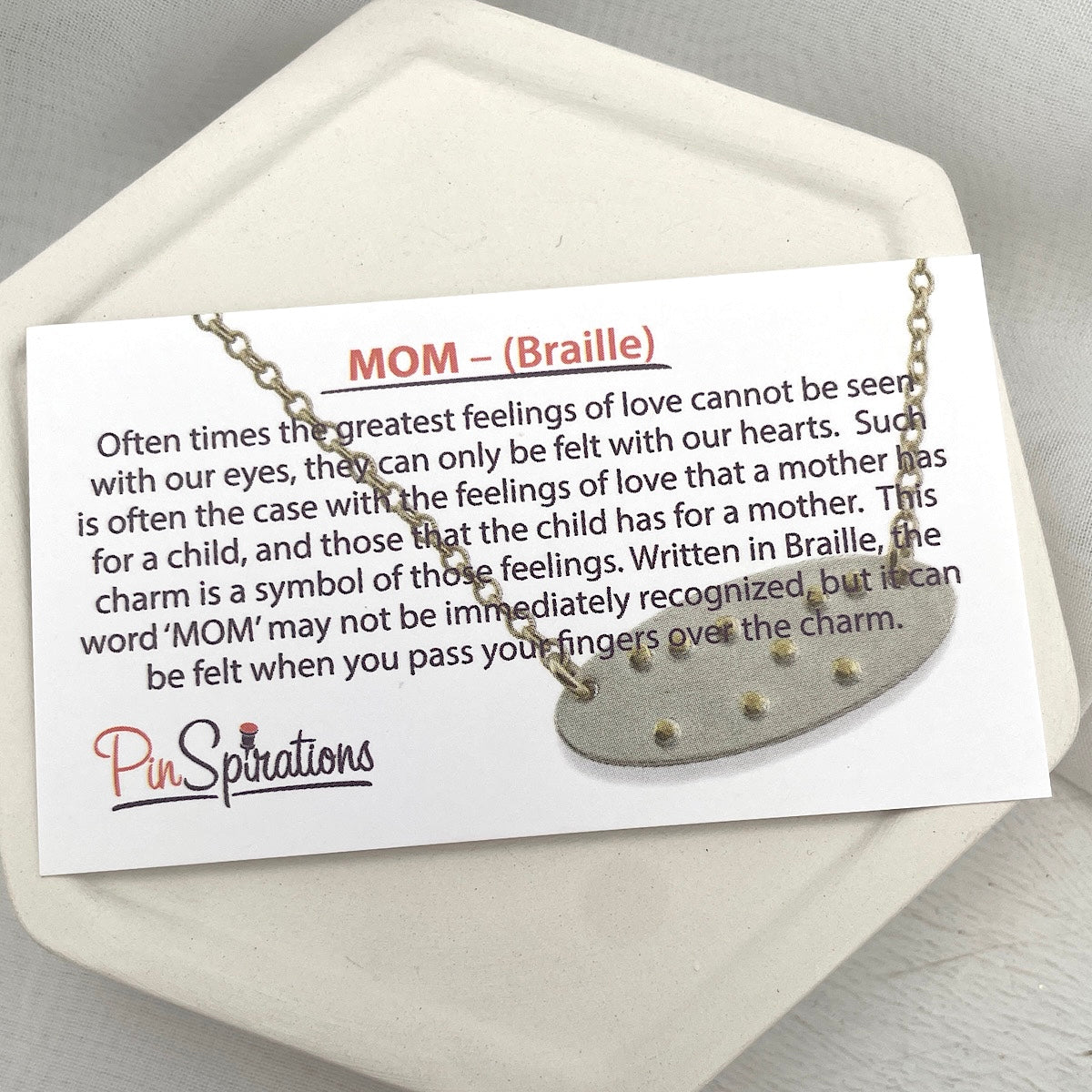 Mom Braille Necklace